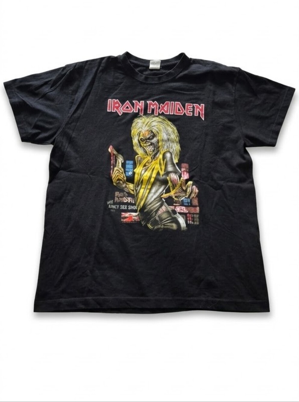 Y2K Iron Maiden Killers Album Graphic T-Shirt Black XL